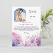 Trouwbedankje-Waterverf Cherry Blossoms Kaart (Staand voorkant)