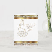 Trouwbedankjes van bruid en bruidegom bedankkaart (Voorkant)
