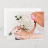 Trouwbedankjes voor het zijn van mijn bruidsmeisje briefkaart (Voorkant / Achterkant)