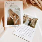 Trouwbedankkaart, Boho Arch Foto Dank u Kaart