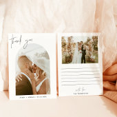 Trouwbedankkaart, Boho Arch Foto Dank u Kaart