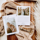Trouwbedankkaart, Boho Foto Dank u Kaart