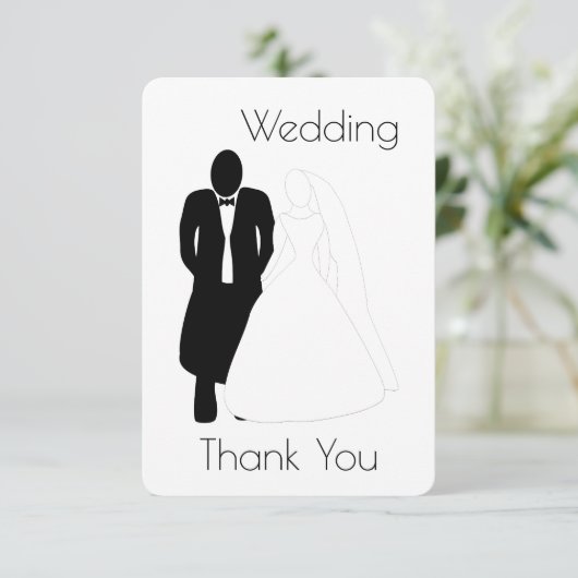Trouwbedankkaart Bruidegom Bedankkaart (Staand voorkant)