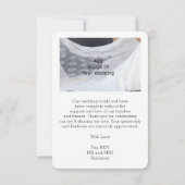 Trouwbedankkaart Peach Pink Rosebud Bedankkaart (Achterkant)