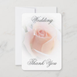 Trouwbedankkaart Peach Pink Rosebud Bedankkaart