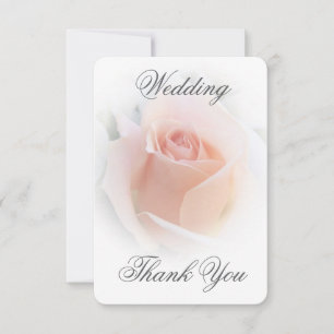 Trouwbedankkaart Peach Pink Rosebud Bedankkaart