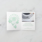 Trouwbedankkaart Pepermuntvlinders Bedankkaart (Binnen)