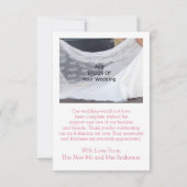 Trouwbedankkaart Roze Hart en Vlinders Bedankkaart (Achterkant)