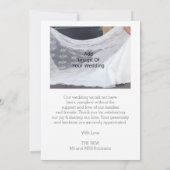 Trouwbedankkaart Silver Hearts Bedankkaart (Achterkant)