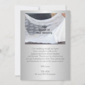 Trouwbedankkaart Silver Hearts Bedankkaart (Achterkant)