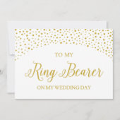 Trouwbedankkaart voor de ringdrager kaart (Voorkant)