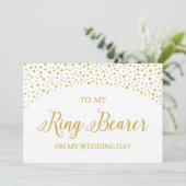 Trouwbedankkaart voor de ringdrager kaart (Staand voorkant)