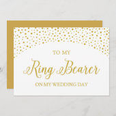 Trouwbedankkaart voor de ringdrager kaart (Voorkant / Achterkant)