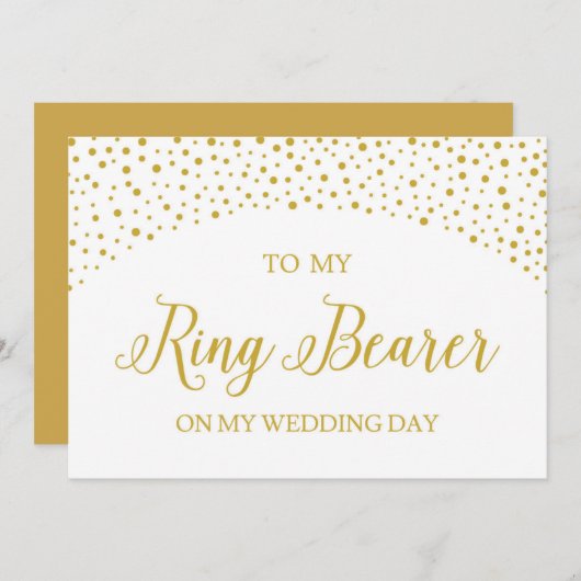 Trouwbedankkaart voor de ringdrager kaart (Voorkant / Achterkant)