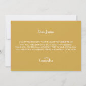 Trouwbedankkaart voor Matron of Honor Kaart (Achterkant)