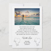 Trouwbedankkaart Zilveren Hart Vlinders Kaart (Achterkant)