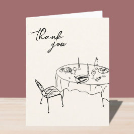 Trouwbedankkaarten met after-party tafel bedankkaart