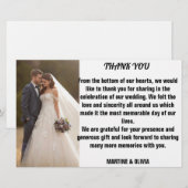 Trouwbedankkaarten met bericht briefpapier (Voorkant / Achterkant)