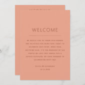 Trouwbegroeting | Perzik Weekendprogramma Tijdsche Kaart (Voorkant / Achterkant)