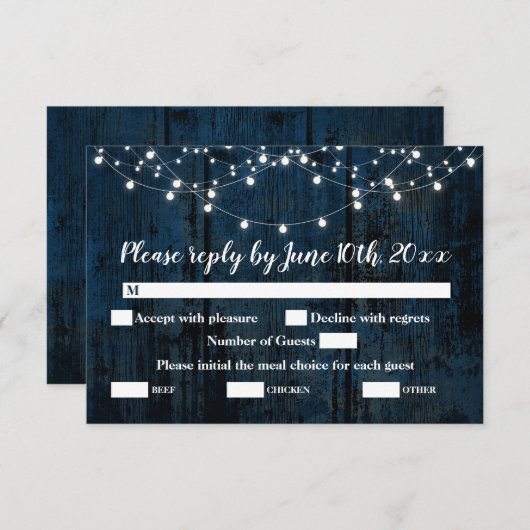 Trouwbehuizing RSVP-kaart RSVP Kaartje (Voorkant / Achterkant)