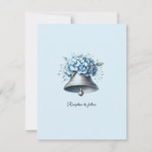 Trouwbel Blauwe Hydrangea Uitnodiging (Achterkant)