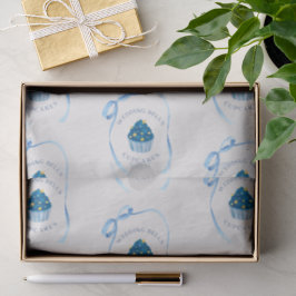 Trouwbel Cupcakes | Favor voor blauwe bruidsbeurze Tissuepapier