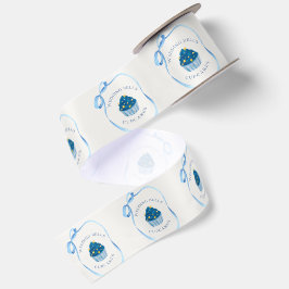 Trouwbel Cupcakes | Favor voor blauwe bruidsdouche Satijnen Lint