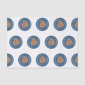 Trouwbelkoekjes | Blauwe Witte Bruiloftsfeestjes Tissuepapier (Voorkant)