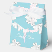 Trouwbellen Bloemen Pastel Blauw Dank u Bedankdoosjes (Voorkant)