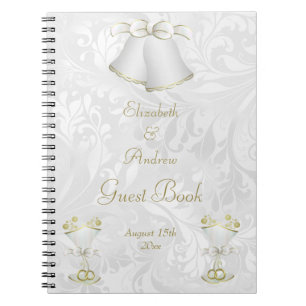 Trouwbellen & Champagneglazen gastboek Notitieboek