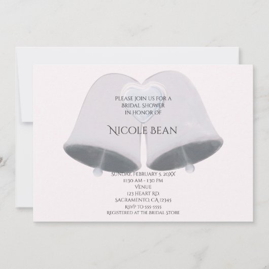 Trouwbellen & Hart Verlovings Bruidsfeest Kaart (Voorkant)