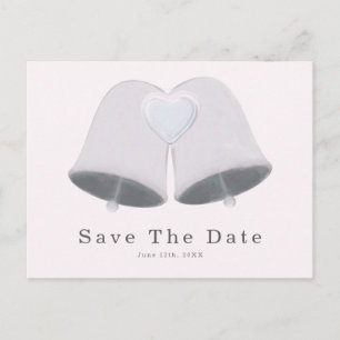 Trouwbellen & Hart Verlovingskaart Save The Date Briefkaart