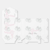 Trouwbellen Roze Bloemen Wit Dank u Bedankdoosjes (Ongevouwen)