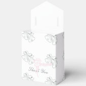 Trouwbellen Roze Bloemen Wit Dank u Bedankdoosjes (Open)