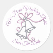 trouwbellen save the date stickers (Voorkant)