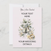 Trouwbellen  Watercolor Trouw Uitnodiging (Voorkant)