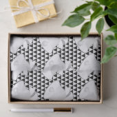 Trouwbellen Zwart Wit Geo Tissuepapier (Geschenk)
