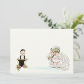 Trouwbelofte Bruid Bruidegom Lege Uitnodiging (Staand voorkant)