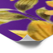 TROUWBELOFTE IK DOE MODERN IN HET PAARSE MET BLOEM POSTER (Hoek)