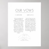 Trouwbeloften | Eerste trouwdag cadeau Poster (Voorkant)