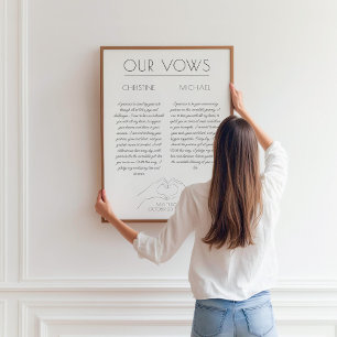 Trouwbeloften   Eerste trouwdag cadeau Poster