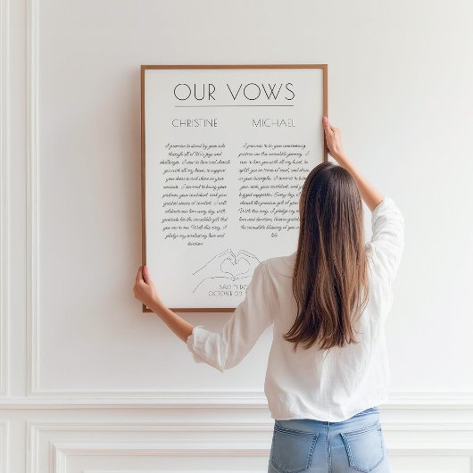 Trouwbeloften | Eerste trouwdag cadeau Poster