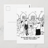 Trouwbeloften - 'Ja, ik wil' als definitief antwoo Briefkaart (Voorkant / Achterkant)