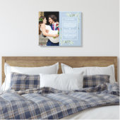 Trouwbeloften Stof Blauw Groenery Foto Canvas Afdruk (Insitu (Slaapkamer))
