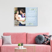 Trouwbeloften Stof Blauw Groenery Foto Canvas Afdruk (Insitu (Woonkamer))