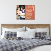 Trouwbeloften Terracotta Groenery Foto Canvas Afdruk (Insitu (Slaapkamer))