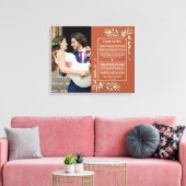 Trouwbeloften Terracotta Groenery Foto Canvas Afdruk (Insitu (Woonkamer))