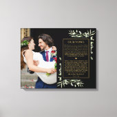 Trouwbeloften Zwart En Goud Groene Foto  Canvas Afdruk (Voorkant)
