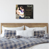 Trouwbeloften Zwart En Goud Groene Foto Canvas Afdruk (Insitu (Slaapkamer))