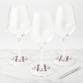 Trouwbeluchtiging Strikdas Boeket Rozen Jubileum Wijnglaslabel (Set)